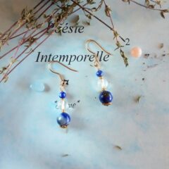 Boucles d'oreilles lapis lazuli et cristal