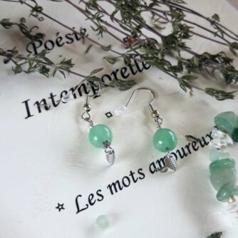 Boucle d'oreilles aventurine