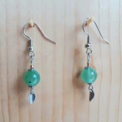 Boucle d'oreille aventurine