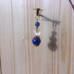 pendentif en perles lapis lazuli