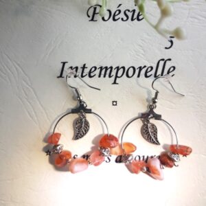 Boucles créoles cornaline