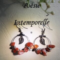 boucles d'oreilles en cornaline