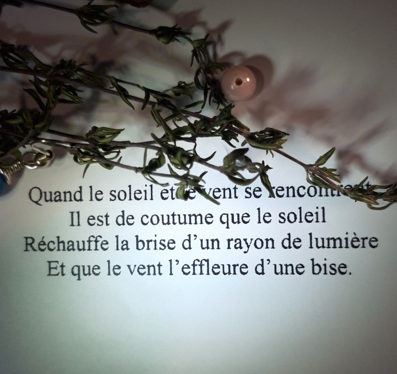 Le vent et le soleil est l'histoire de leur rencontre dans ce poème extrait du recueil n°4 Quête. Le vent et le soleil est l'histoire de leur rencontre dans ce poème extrait du recueil n°4 Quête.