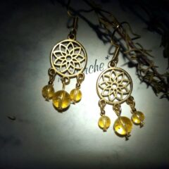 Boucles d'oreilles citrine