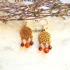 Boucles d'oreilles pierres naturelles