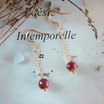 Boucles chaine grenat pour la finesse et le chic